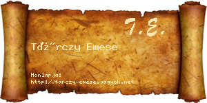 Tárczy Emese névjegykártya